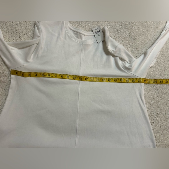 NEW J. Jill Pima Cotton Crew Neck Tee XL White 100% Pima Cotton Minimalist Basic - Picture 4 of 6